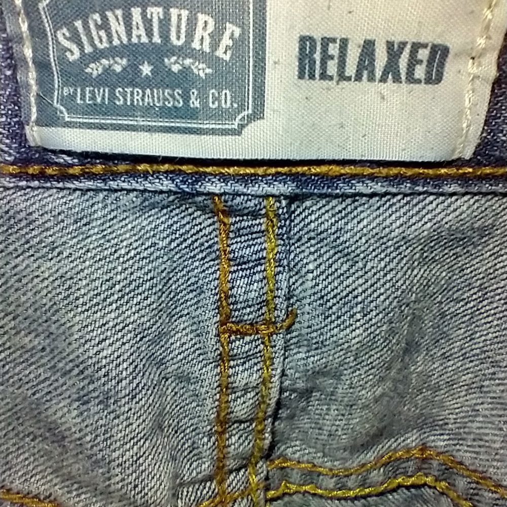 Levis Strauss Signature Relaxed Blue Denim Jeans Men's sz 40x30. - Picture 6 of 7